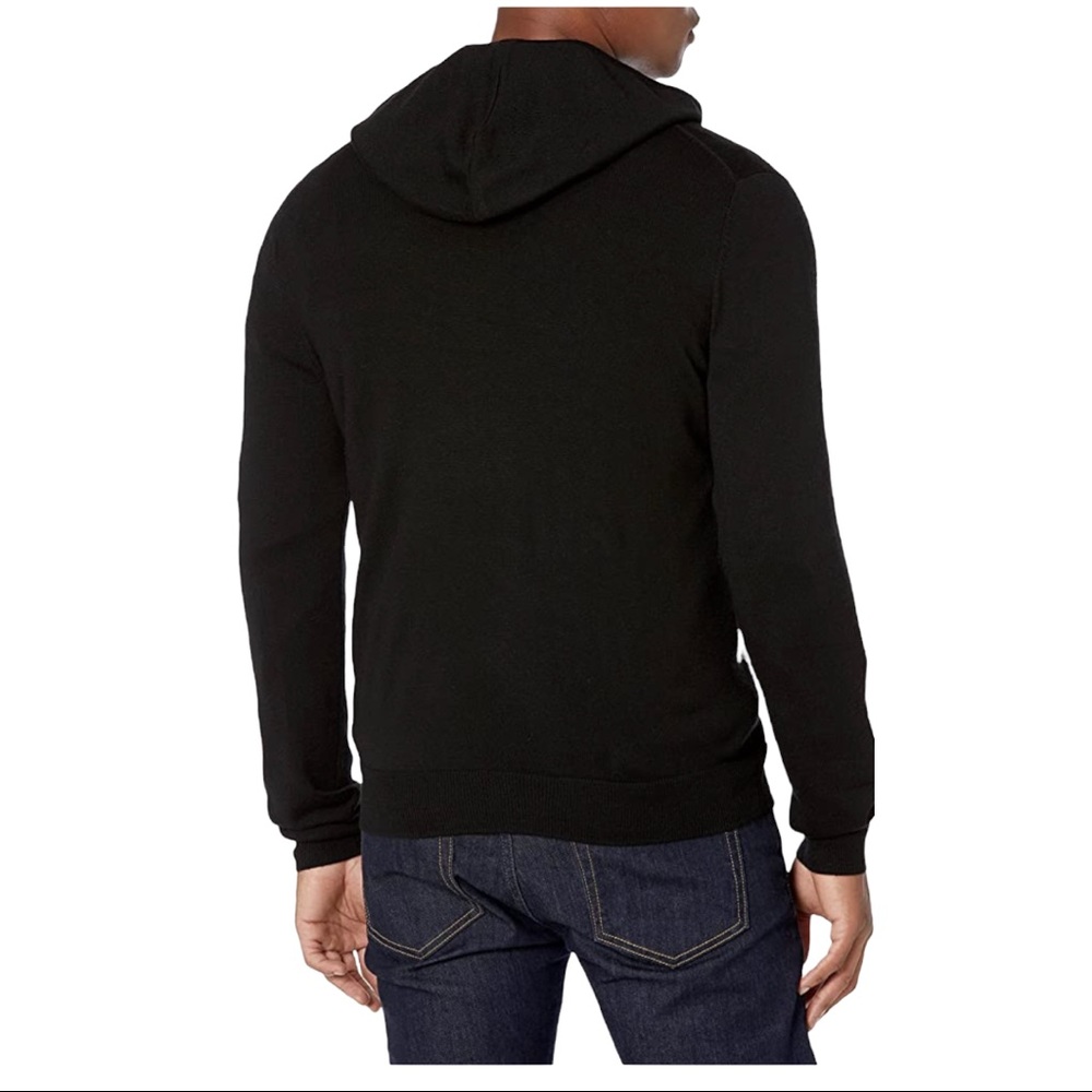 Lightweight Merino Wool hoodie sweater size XL Black NWT - Picture 2 of 6